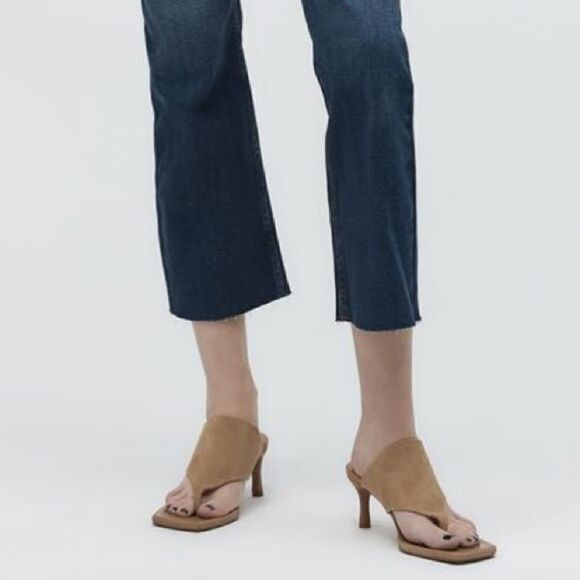 ZARA TOE POST HEELED LEATHER SANDALS - Picture 4 of 4